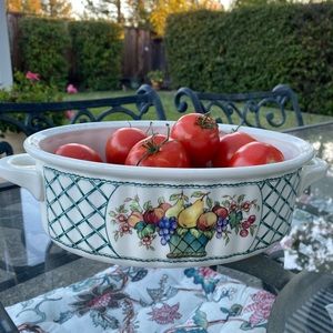 Villeroy & Boch Basket Pattern 🍐 🍑 large tureen 🍇 🧺